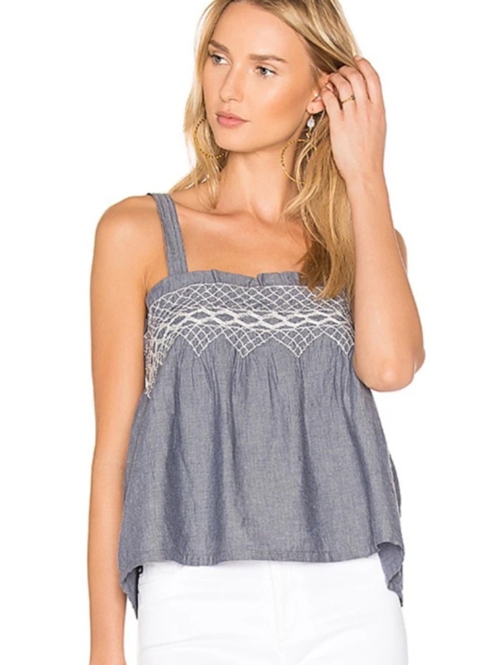 Current Elliot The Smocked Tank- NWT. Retail 218